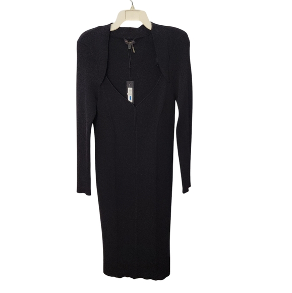 plus size black dress for wedding Ever-Pretty 2026 Elegant Deep V-Neck Glitter Evening Dress with Front Slit Occasion Dress